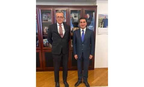 Hikmət Hacıyev Almaniya səfiri ilə ikitərəfli münasibətləri müzakirə edib
