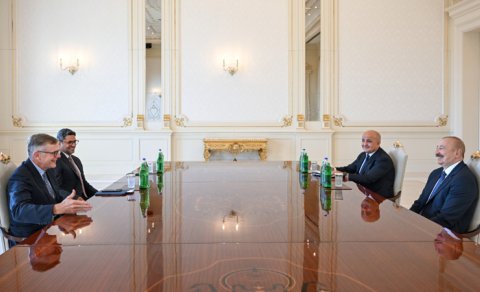 İlham Əliyev "Neuberger Berman" şirkətinin sədri və baş icraçı direktoru ilə görüşdü - FOTO