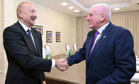 İlham Əliyev Birləşmiş Krallığın müdafiə üzrə dövlət nazirini qəbul etdi - FOTO