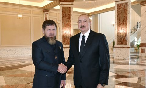 İlham Əliyev Ramzan Kadırovu qəbul etdi - FOTO