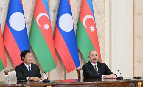 Azərbaycan və Laos prezidentləri mətbuata bəyanatlarla çıxış etdi - YENİLƏNİB