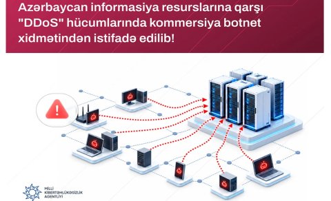 MKA: İnformasiya resurslarına qarşı DDoS hücumlarında kommersiya xidmətlərindən istifadə edilib