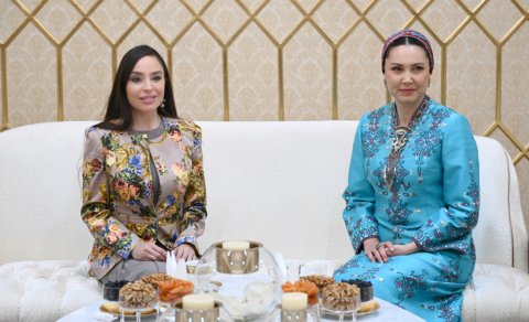 Leyla Əliyeva Türkmənistanda səfərdədir