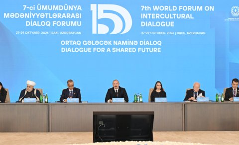 İlham Əliyev VII Ümumdünya Mədəniyyətlərarası Dialoq Forumunun açılışında çıxış etdi - YENİLƏNİB