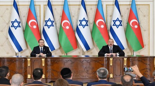 Azərbaycan və İsrail prezidentləri mətbuata bəyanatlarla çıxış etdi