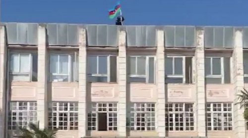 Xocavənddə Azərbaycan bayrağı dalğalandırıldı - VİDEO
