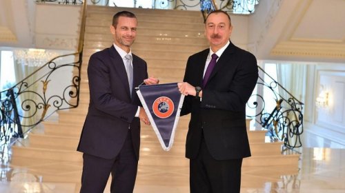 UEFA prezidenti Azərbaycan liderini təbrik etdi
