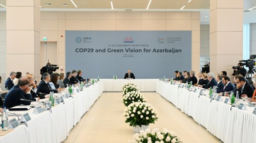 ADA-da COP29-la bağlı forum keçirilir, Prezident iştirak edir