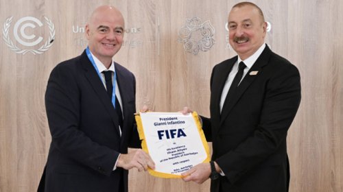 İlham Əliyev FIFA-nın prezidenti ilə görüşdü - FOTO