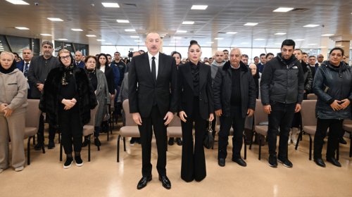 Prezident və xanımı vida mərasimində iştirak etdi - FOTOLAR