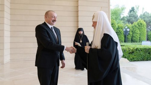 İlham Əliyev Patriarx Kirill ilə görüşdü - FOTOLAR/YENİLƏNİB