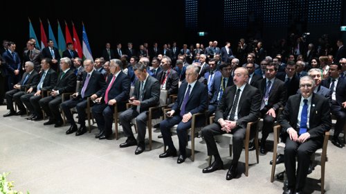 İlham Əliyev Əziz Sancarın təltif olunması mərasimində iştirak etdi - FOTO