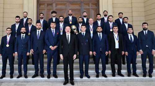 Prezident minifutbol üzrə milli komandamızın üzvlərini qəbul etdi
