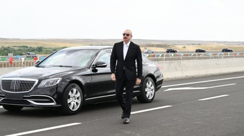 Prezident Əhmədbəyli-Füzuli-Şuşa yolunun açılışında iştirak etdi - FOTO