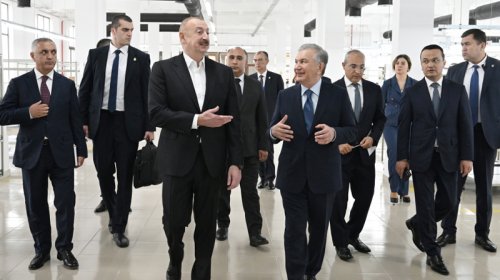 Prezidentləri Xankəndidəki "Businesstex JV" tikiş fabrikinin fəaliyyəti ilə tanış oldu - FOTO
