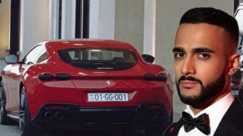 Hüseyn yeni "Ferrari"sini nümayiş etdirdi - FOTO
