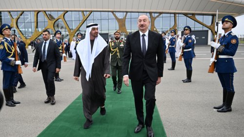 BƏƏ Prezidentinin Azərbaycana rəsmi səfəri başa çatdı - FOTO