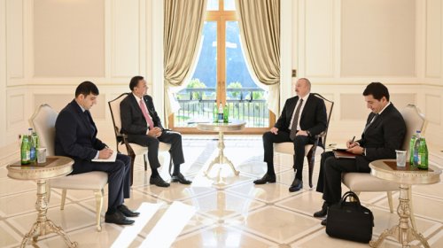 Prezident Qəbələdə qəbullar keçirdi - FOTO