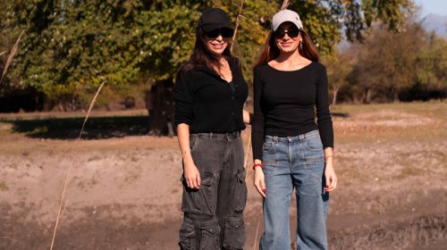 Leyla Əliyeva və Arzu Əliyeva Qaxda açılışda - FOTO