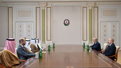 Prezident Ərəb Koordinasiya Qrupuna daxil olan üzv qurumların rəhbər şəxslərini qəbul etdi - FOTO