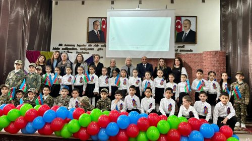 Kiçik məktəblilər "Konstitusiya və Suverenlik İli" çərçivəsində tədbir təşkil etdi
