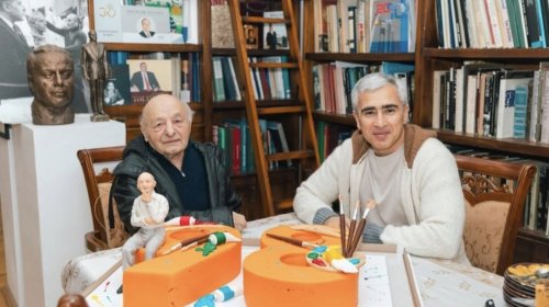 Anar Ələkbərov Xalq rəssamı Ömər Eldarovu evində ziyarət etdi - FOTO