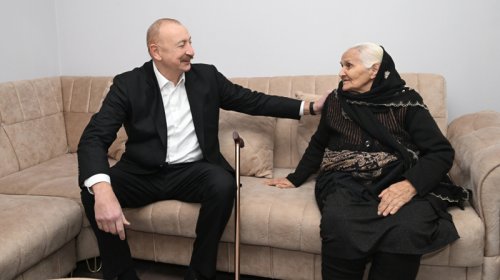 Prezident Xankəndinin Kərkicahan qəsəbəsinə səfər edib - FOTO