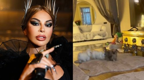 Aygün Kazımovanın dəbdəbəli evindən görüntülər - VİDEO