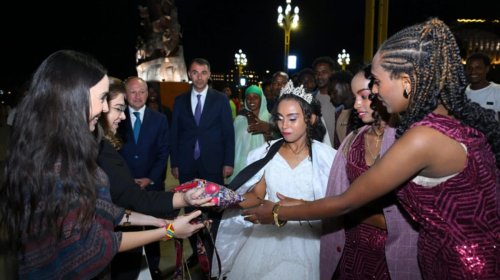 Leyla Əliyeva Əddis-Əbəbədə Adva Zəfər Muzey Kompleksində olub