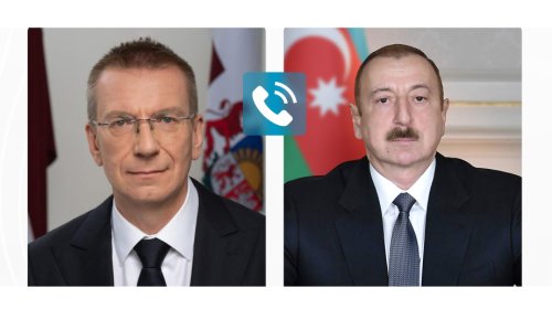 Latviya Prezidenti İlham Əliyevə zəng etdi