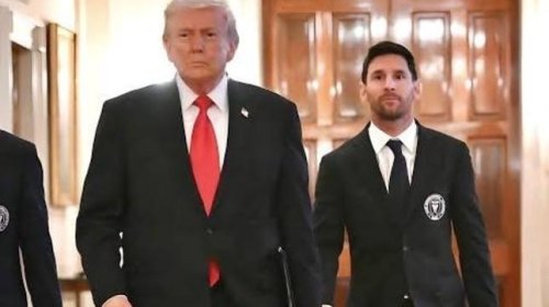 Messi Trampla görüşdü