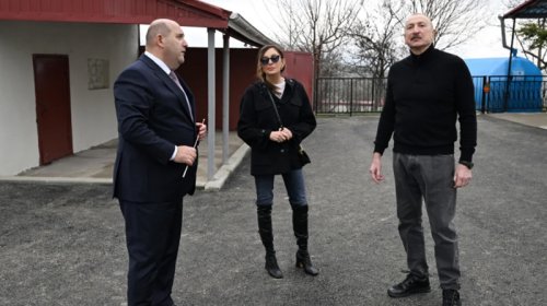 Prezident və birinci xanım Xocavəndin Xanoba kəndində olub - FOTO
