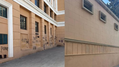 Nizami Kino Mərkəzinin divarına qraffiti çəkənlər saxlanıldı