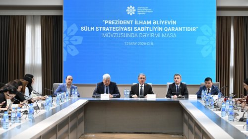 MEDİA-da Prezident İlham Əliyevin sülh strategiyasına həsr olunan dəyirmi masa keçirildi - FOTO