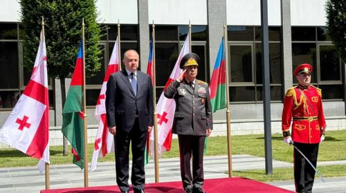 Azərbaycan və Gürcüstan müdafiə nazirləri görüşüb - FOTOLAR