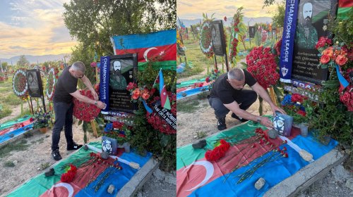 Qurban Qurbanov Allahverdi Bağırovun məzarını ziyarət edib