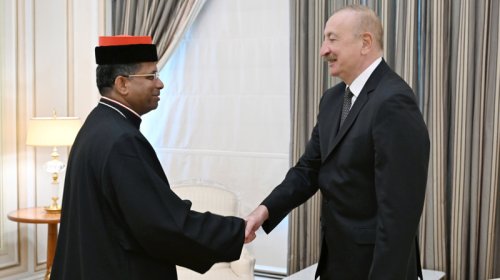 Prezident Müqəddəs Taxt-Tacın Dinlərarası Dialoq üzrə Dikasteriyasının prefektini qəbul etdi
