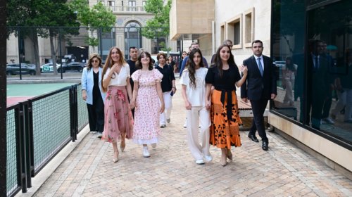 Leyla Əliyeva və Arzu Əliyeva Dənizkənarı Milli Parkda açılış və təqdimat mərasimlərində - FOTO