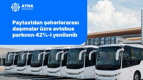 Paytaxtdan şəhərlərarası daşımalar üzrə avtobus parkının 42%-i yenilənib