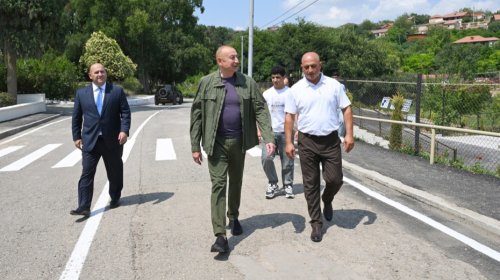 Prezident Xocavəndin Quzeyxırman kəndində oldu - FOTO