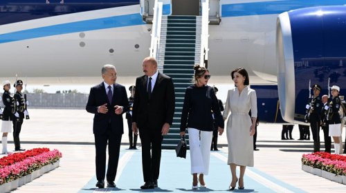 Prezidentlər və birinci xanımlar "Kuksaroy" Dövlət İqamətgahında birgə foto çəkdirdi
