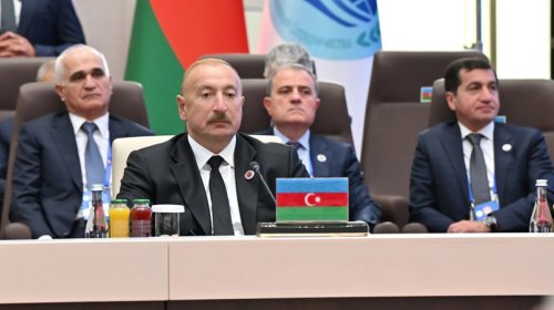 Prezidentin sosial media hesablarında "ŞƏT plyus" formatında görüşündəki çıxışına dair paylaşım edildi