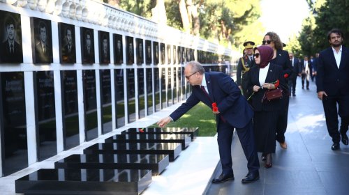 Birol Akgün Şəhidlər xiyabanı və Türk şəhidliyini ziyarət edib