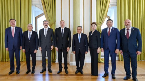Prezident TDT-yə üzv ölkələrin təhlükəsizlik üzrə rəhbər şəxslərini qəbul etdi - FOTO