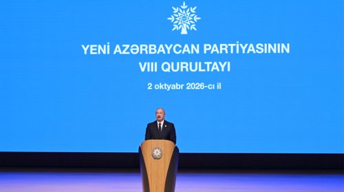 YAP-ın VIII Qurultayı keçirilir, İlham Əliyev çıxış edir - YENİLƏNİR