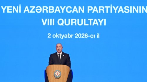 Prezident: Yeni Azərbaycan Partiyası Cənubi Qafqazın ən böyük siyasi qüvvəsidir