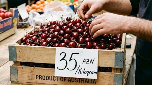 Avstraliyadan Azərbaycana kiloqramı 35 manata gilas gətirilib