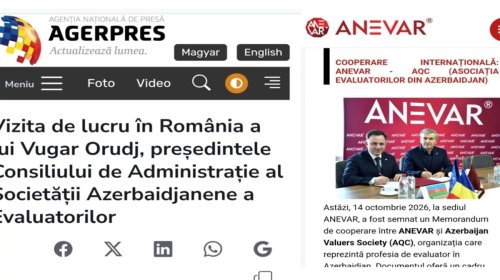 Rumıniyanın dövlət xəbər agentliyi AQC sədrinin səfərinə diqqət ayırıb
