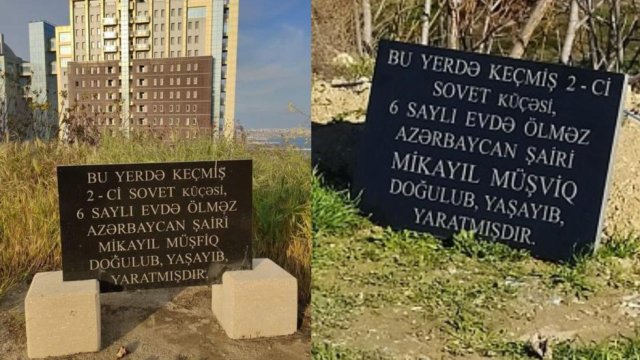 Mikayıl Müşfiqə qoyulan qalmaqallı barelyeflə bağlı açıqlama (FOTO)
