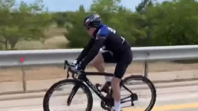 Mədət Quliyev dayanmadan 7 saatdan çox velosiped sürdü (VİDEO)